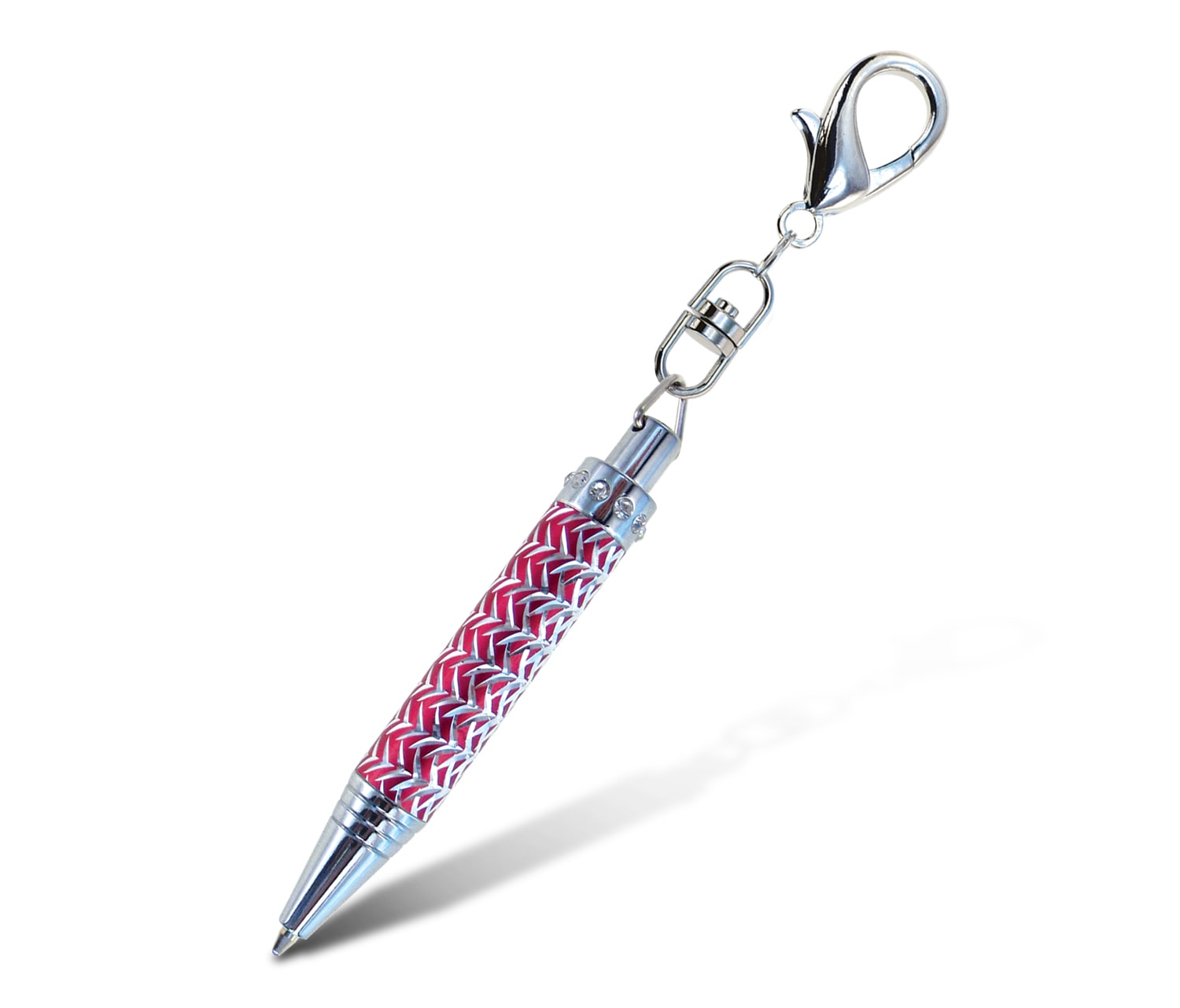 Engraved With Wave Pattern  Red – Sparkling Pens