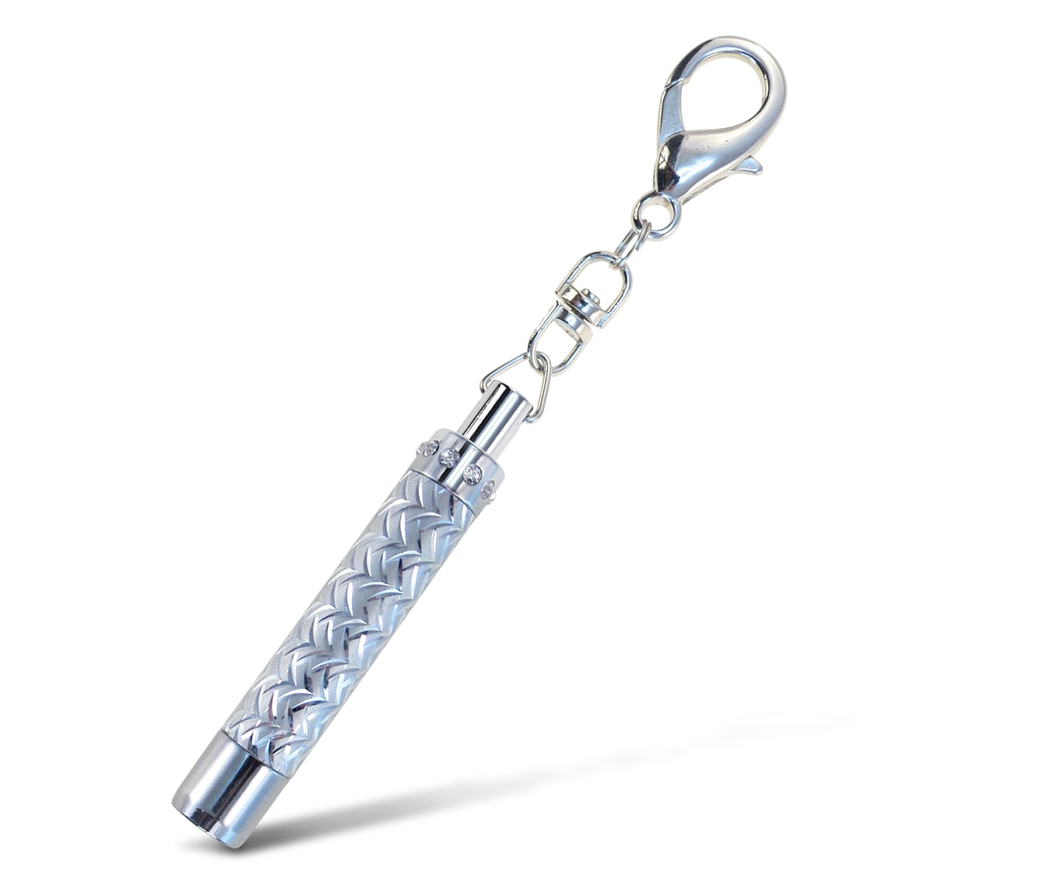 Engraved With Wave Pattern Silver – Sparkling Flashlight