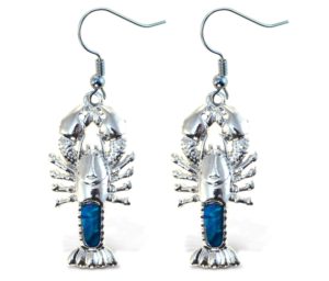Aqua Earrings Lobster