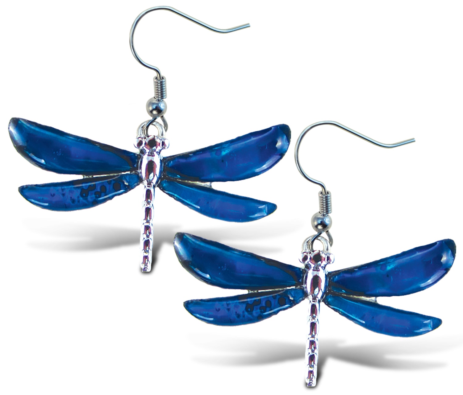 Fish Hook Dragonfly – Aqua Jewelry – Earrings – Dangle Post