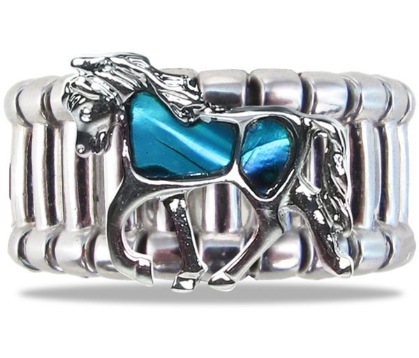 Aqua Jewelry Rings Horse