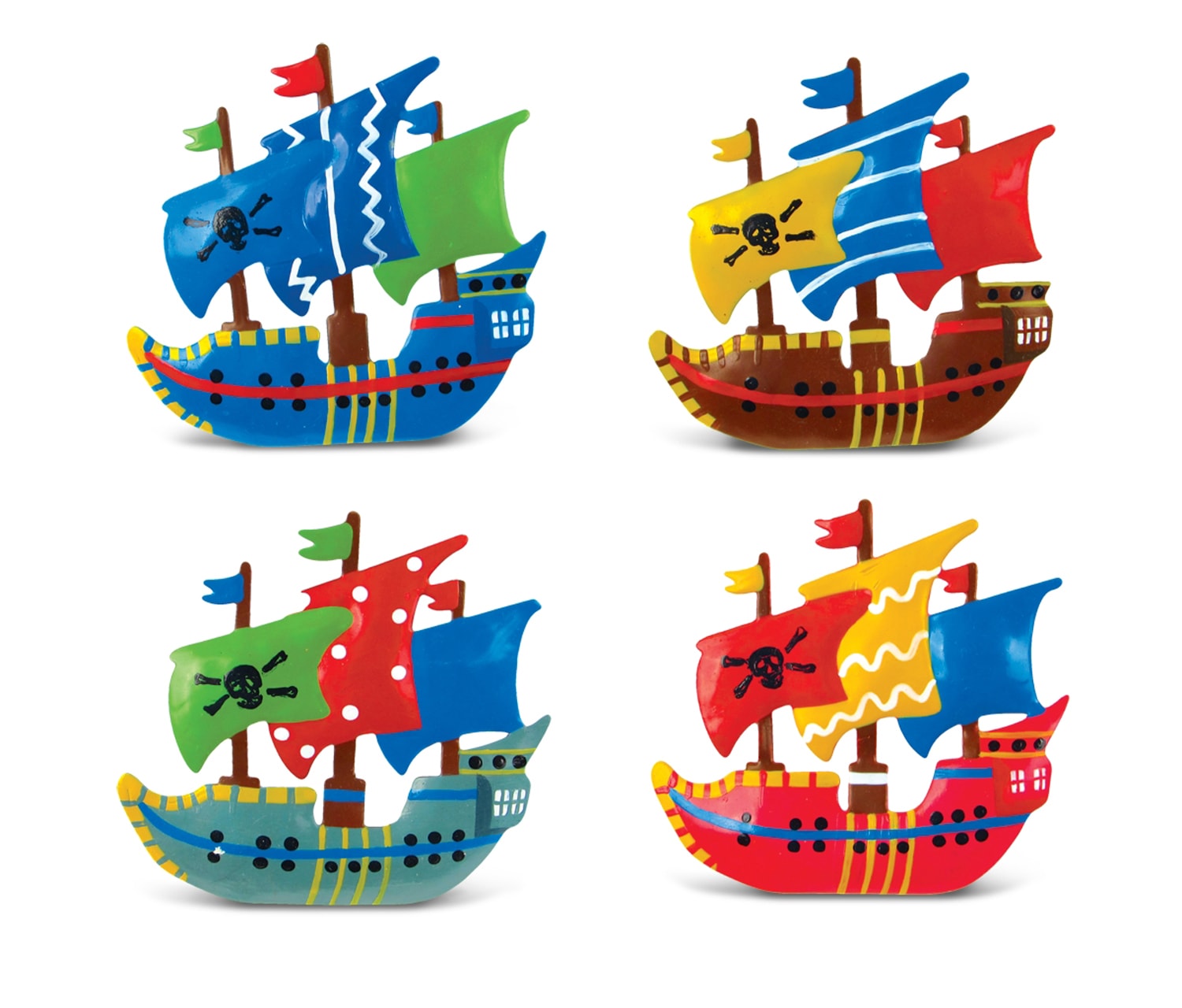 Pirate Boat – Bobble Metal Magnet