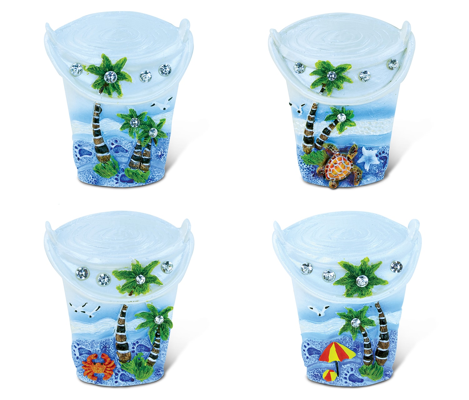 Beach Bucket – Blue Sand Magnets