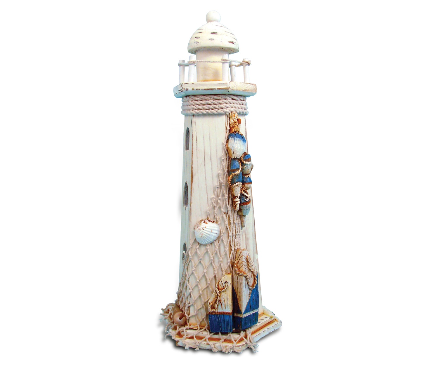 White Wooden Lighthouse – Nautical Decor