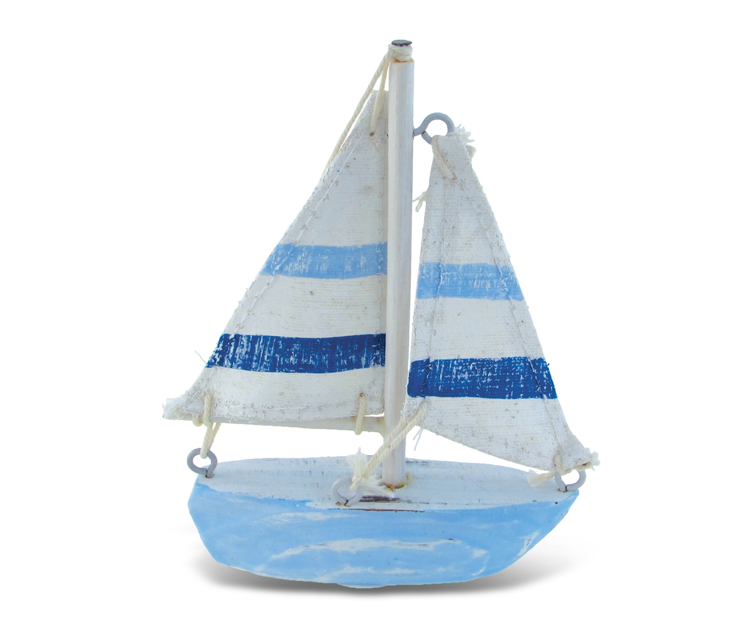 Light Blue Stripes Boat X-Small – Nautical Decor