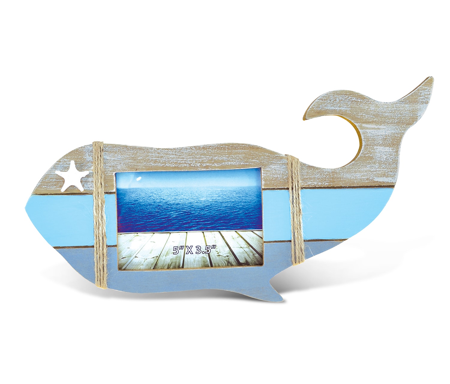 Nautica Whale Shape Photo Frame 5 Inchx3.5 Inch – Nautical Decor