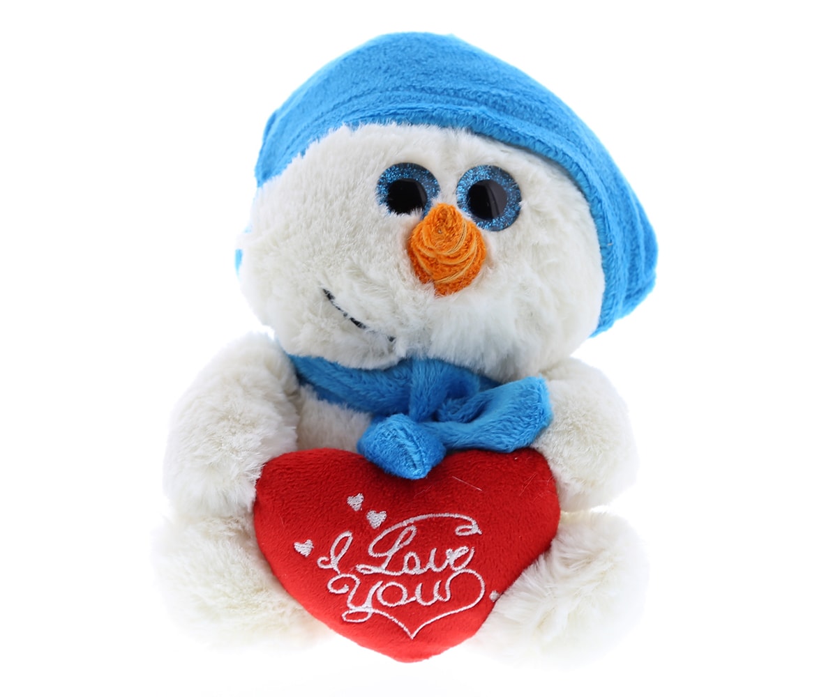 I Love You Valentines – Blue Snowman – Super Soft Plush