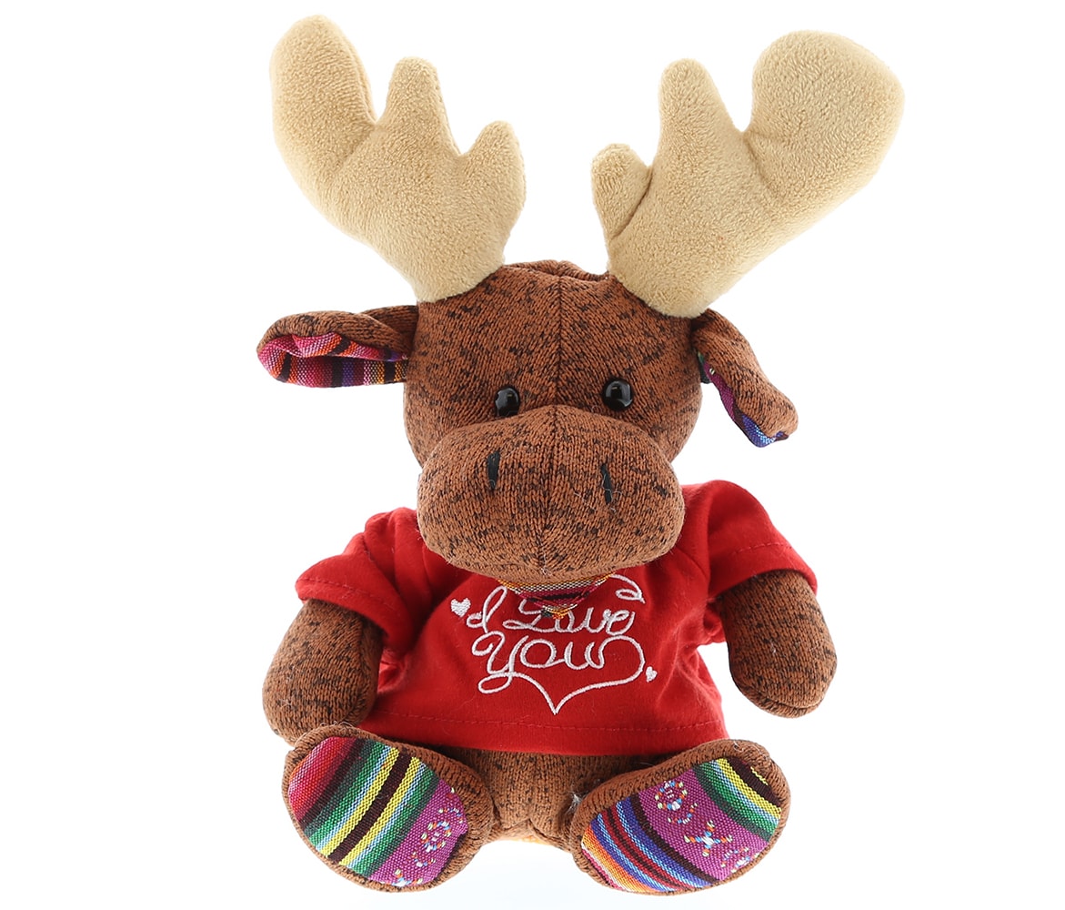 I Love You Valentines – Funky Plush – Sitting Brown Moose