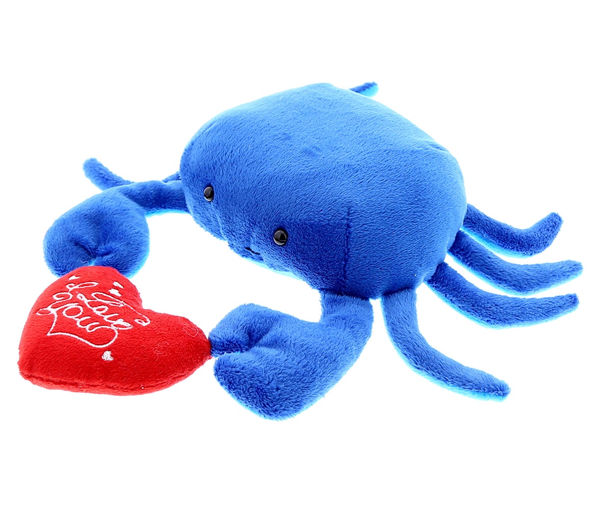 I Love You Valentines – 6 Inch Plush – Blue Crab