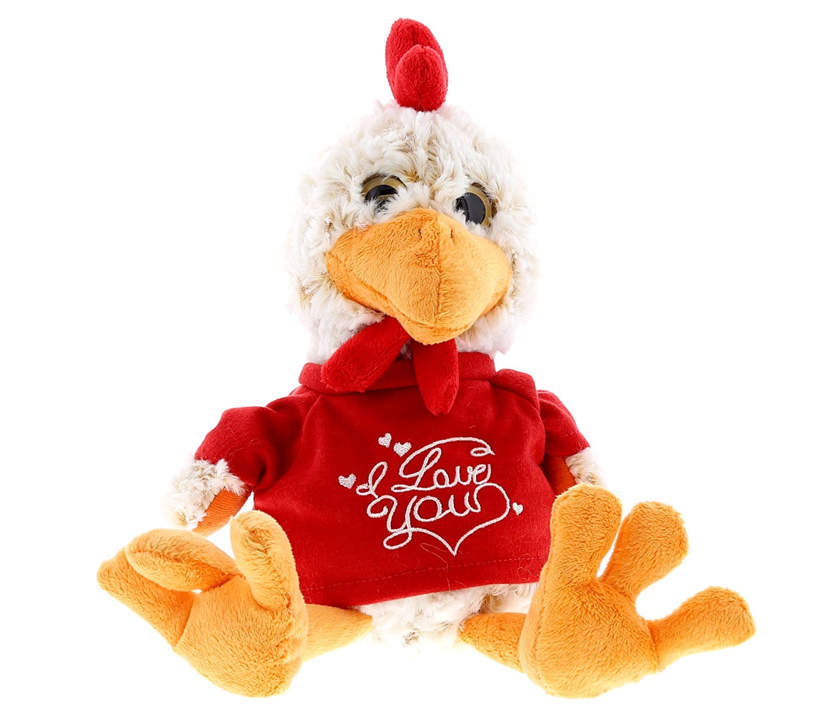 I Love You Valentines – Sitting Rooster – Super-Soft Plush