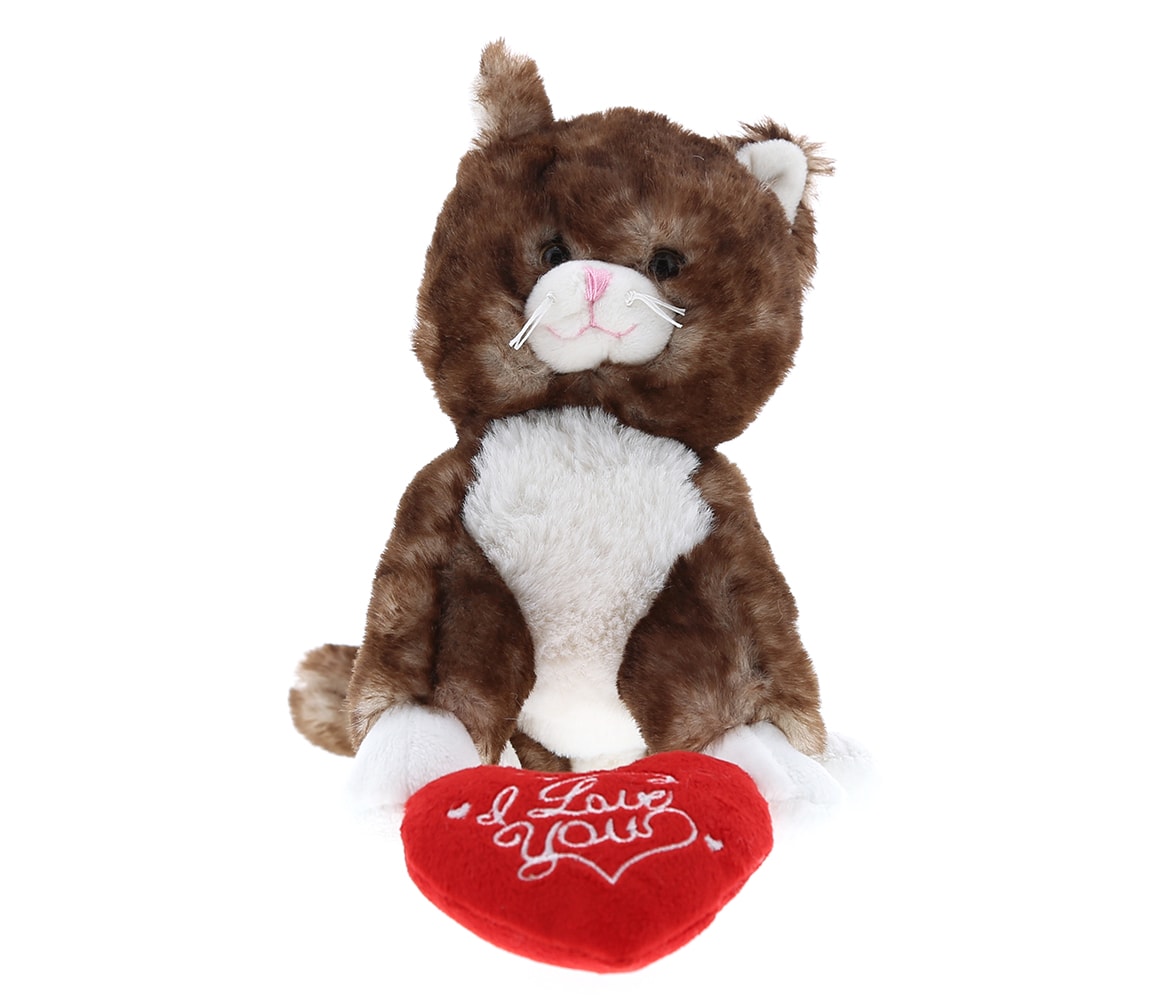 I Love You Valentines – Brown Cat – Super Soft Plush