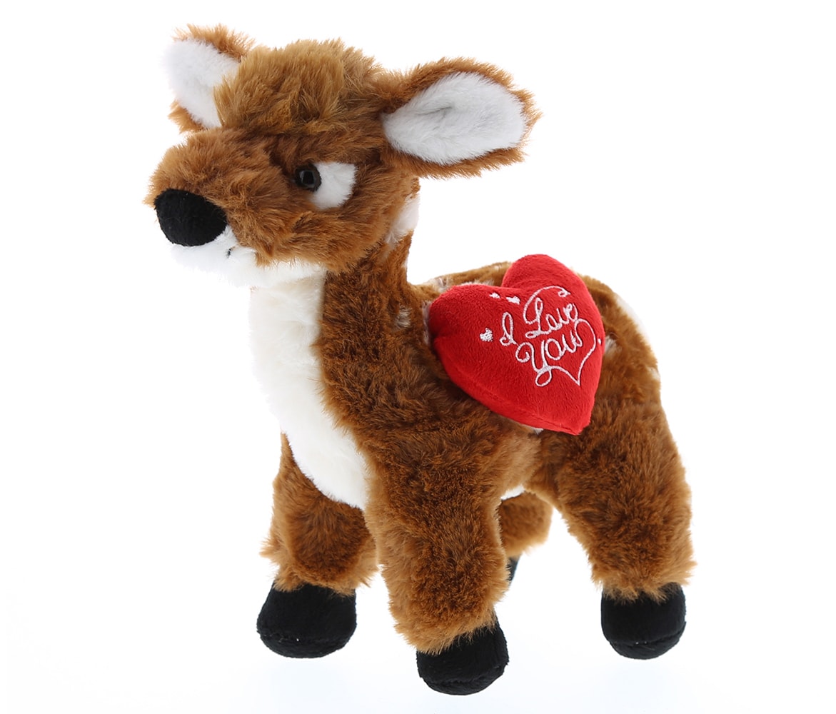 I Love You Valentines – Standing Deer Small – Super Soft Plush