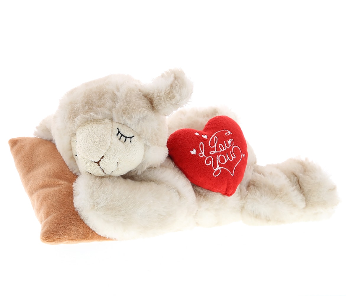 I Love You Valentines – Sleeping Sheep With Pillow – Super Soft Plush