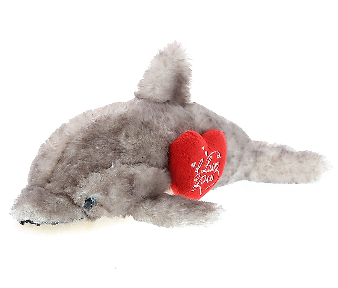 I Love You Valentines – Grey Dolphin 12.5 Inch – Super Soft Plush