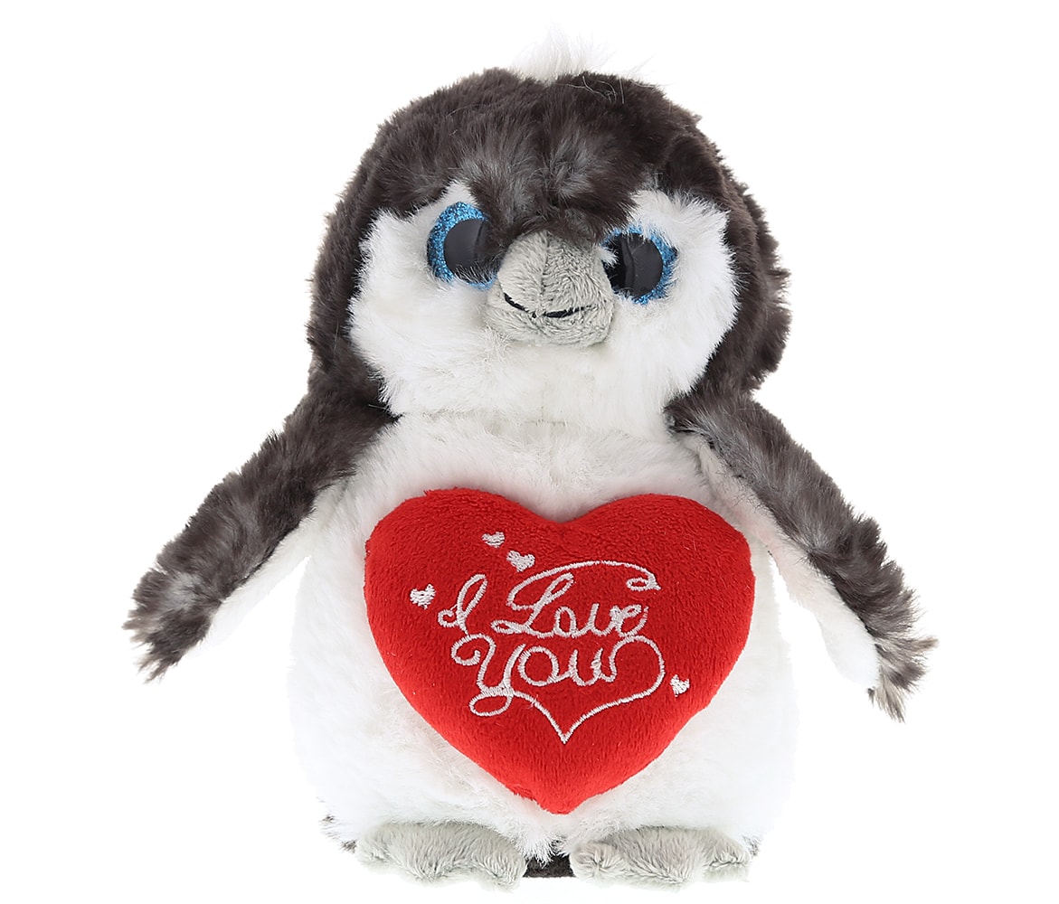 I Love You Valentines – Grey Penguin 6.5 Inch – Super Soft Plush