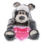 Mothers Day Plush – Black Bear – Super Soft Plush With Clothes