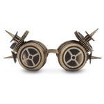 Metallic Spiked Gears Goggles – Gold – Steampunk