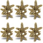 Set Of 6 – Starfish – Gold Napkin Ring