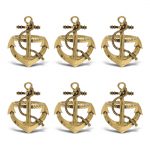 Set Of 6 – Anchor – Gold Napkin Ring