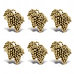 Set Of 6 – Grapes – Gold Napkin Ring