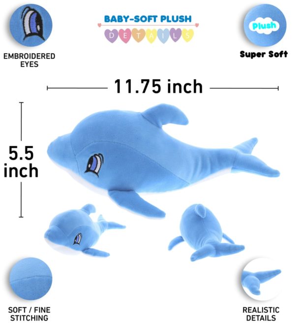 Blue Dolphin - Baby Soft Plush - CoTa Global