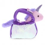 Sequin –  Purple Unicorn – Plush Purse Pet Carrier