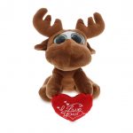 I Love You Valentines – Large Moose – Sparkle Eyes Plush