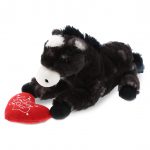 I Love You Valentines – Lying Black Horse – Super Soft Plush