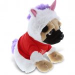 I Love You Valentines – Pug Dog Unicorn – Super-Soft Plush