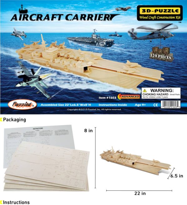 CubicFun 3D Puzzle P644H Super Military Liaoning Aircraft Carrier,DIY Toys 