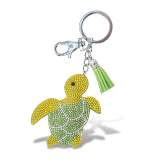Sea Turtle - Sparkling Rhinestones Charm With Tassel