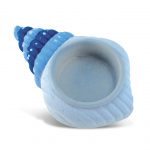 Light Blue Stripes Conch Candle Holder – Nautical Decor