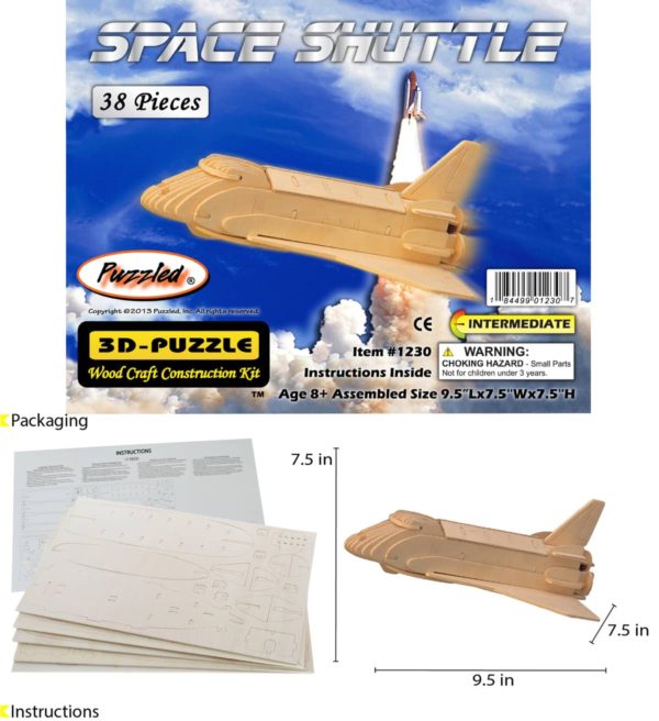 87-Pieces DARON Space Shuttle 3D Puzzle