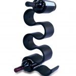 Waves – Contemporary Wall 7 Bottle Wine Rack – Black – Wine Decor