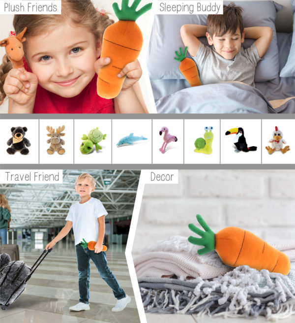 6 Inches Details about   DolliBu Carrot Plush Stuffed Toy Soft Orange Fur Vegetable Plush 