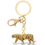 Tiger Keychain – Gold Sparkling Charms
