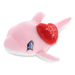 DolliBu I LOVE YOU Baby Soft Plush Pink Dolphin Valentine Stuffed Animal 11.75″