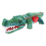 DolliBu I LOVE YOU Baby Wild Plush Green Alligator Valentine Stuffed Animal 18″