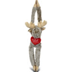 DolliBu I LOVE YOU Plush Hanging Moose – Cute Stuffed Animal with Heart – 21″