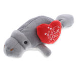 DolliBu I LOVE YOU Wild Collection Plush Manatee Valentine Stuffed Animal – 10″