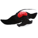 DolliBu I LOVE YOU Wild Plush Black Manta-Ray – Valentine Stuffed Animal – 25″