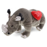 DolliBu I LOVE YOU Wild Collection Plush Rhino – Valentine Stuffed Animal – 16″