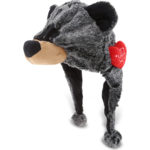 DolliBu I LOVE YOU Super Soft Plush Black Bear Hat Valentine Romantic Gift 17″