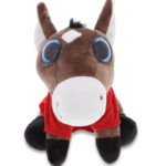 DolliBu I LOVE YOU Sparkling Big Eye Large Horse Plush with Red Shirt – 8″