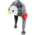 DolliBu I LOVE YOU Super Soft Plush Penguin Hat – Valentine Romantic Gift – 17″