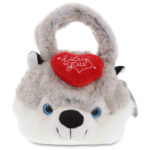 DolliBu I LOVE YOU Super Soft Plush Husky Handbag Valentine Romantic Gift 7.5″