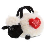DolliBu I LOVE YOU Super Soft Plush Black Nose Sheep Handbag Valentine Gift 7″