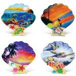 Colorful Tropical Shells Summer Magnet  – Summer Magnet