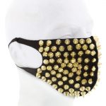 Spikes Face Mask – Gold – Steampunk