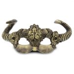 Venetian Woodland Fairy Horns Masquerade Mask – Gold – Steampunk